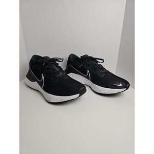 MEN'S SIZE 12 NIKE RENEW RUNNING BLACK METALLIC SILVER  ATHLETIC SHOES